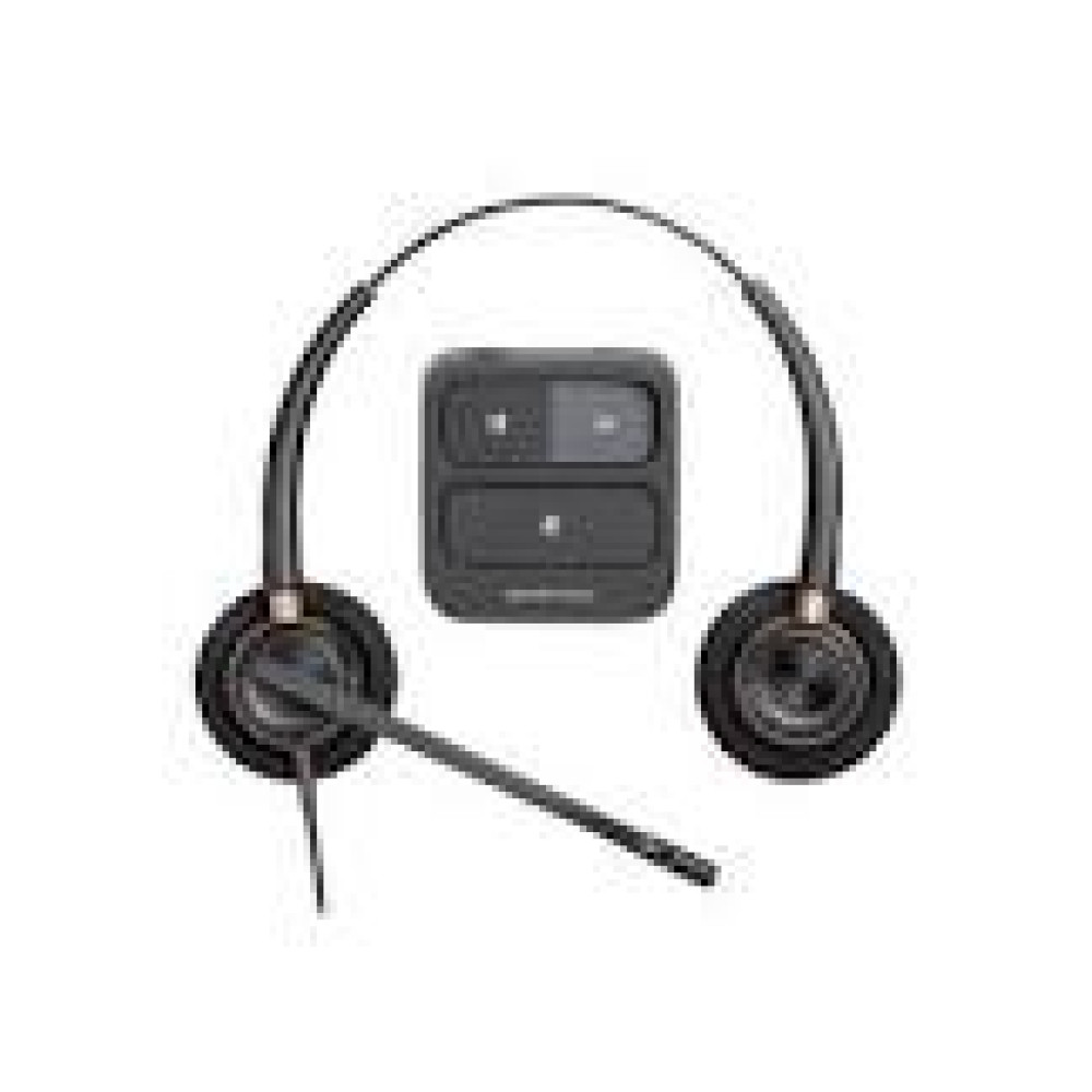 HP Poly EncorePro 520 EncorePro 500 series headset on-ear wired active noise cancelling Quick Disconnect black UC certified