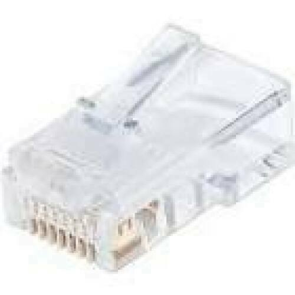 INTELLINET Cat5e RJ45 Modular Plugs UTP 3-prong for solid wire 100 plugs in jar