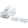 INTELLINET Cat6a RJ45 Modular Plugs UTP 3-prong for solid wire 80 plugs in jar
