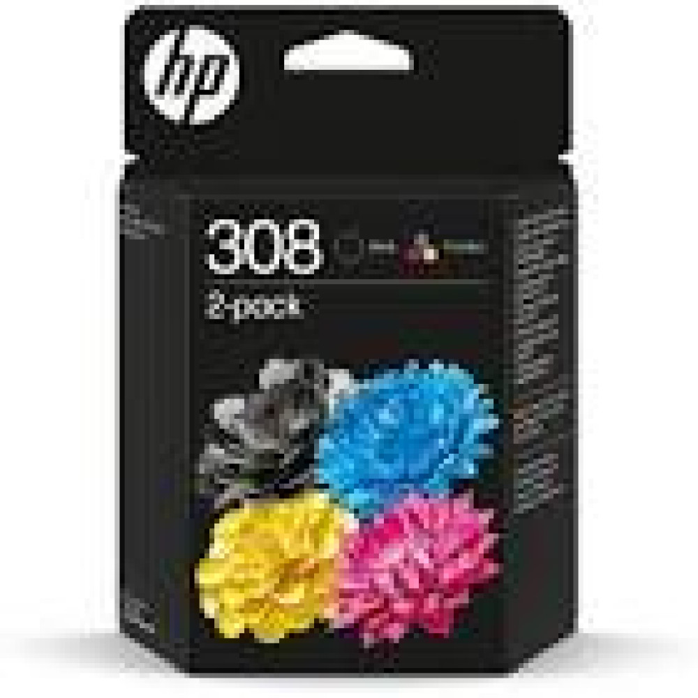 HP 308 Tri-color Original Ink Cartridge