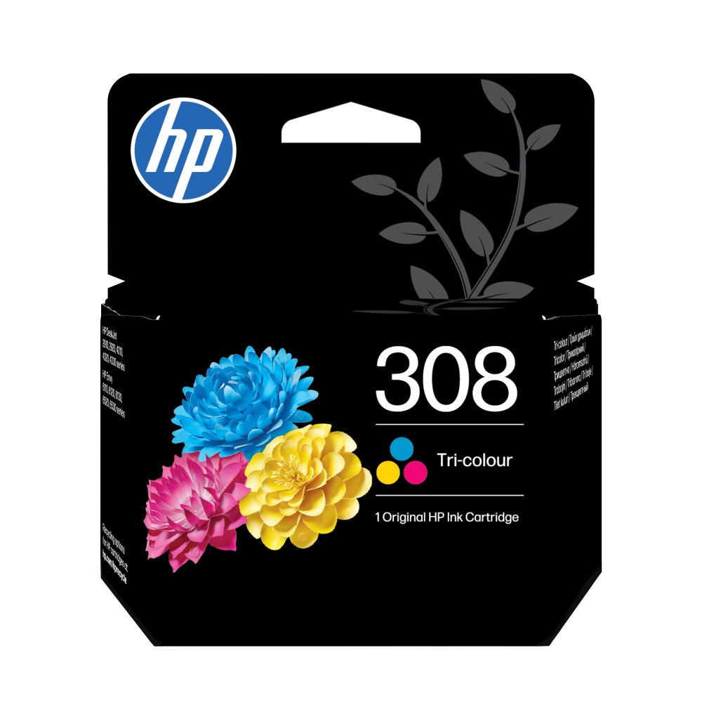 HP 308 Tri-Color Original Ink Cartridge