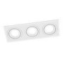LEDURO SQUARE 3 Recessed lamp holder 3 sockets - GU10 - rectangle – white – aluminum