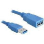 DELOCK Cable USB 3.0 Extension A/A 3m male/female