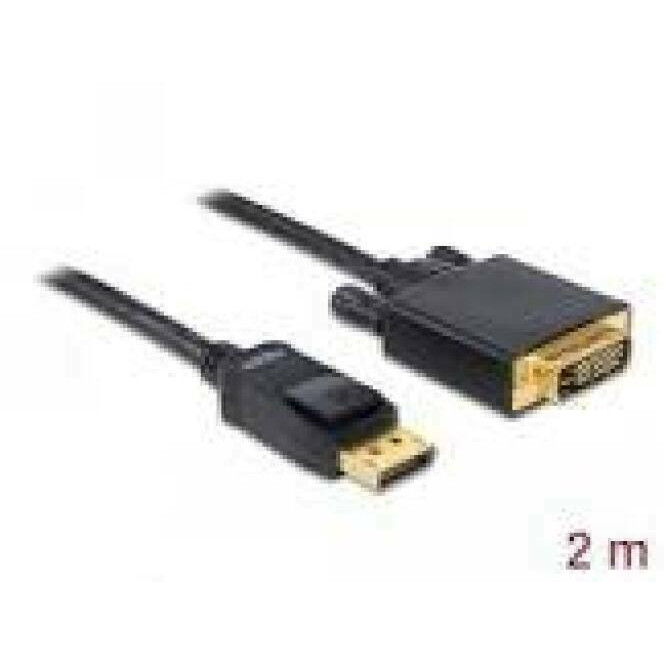 DELOCK Cable Displayport > DVI 24+1 m/m 2m