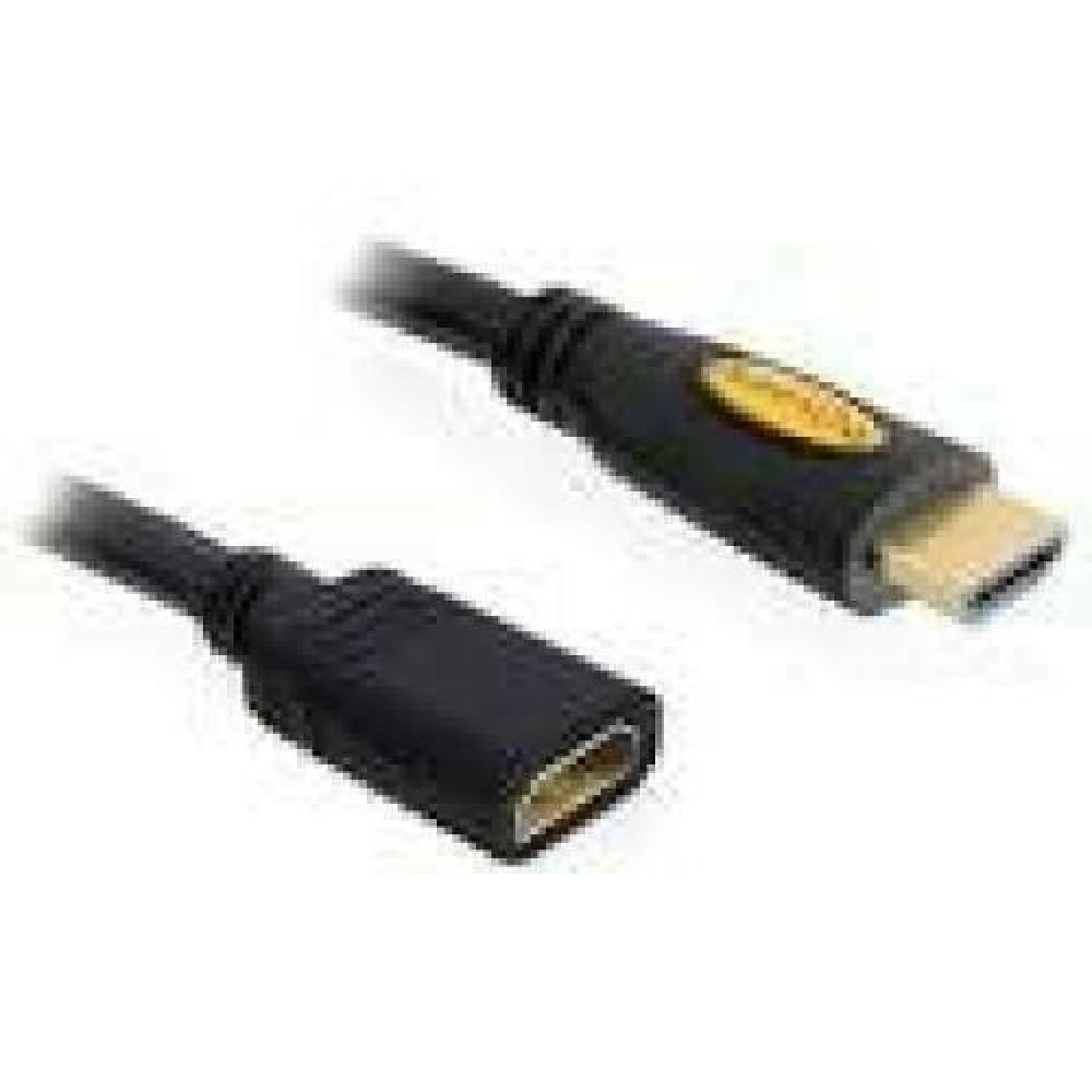 DELOCK Extension Cable High Speed HDMI with Ethernet - HDMI A male > HDMI A female 1m