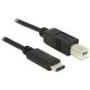DELOCK Cable USB Type-C 2.0 male > USB 2.0 Type-B male 2.0 m black