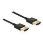 DELOCK cable HDMI A Stecker HDMI A Stecker High Speed with Ethernet 3D 4K 2.0 m Premium Slim Delock