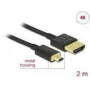 DELOCK cable HDMI A Stecker HDMI A Stecker High Speed with Ethernet 3D 4K 2.0 m Premium Slim Delock