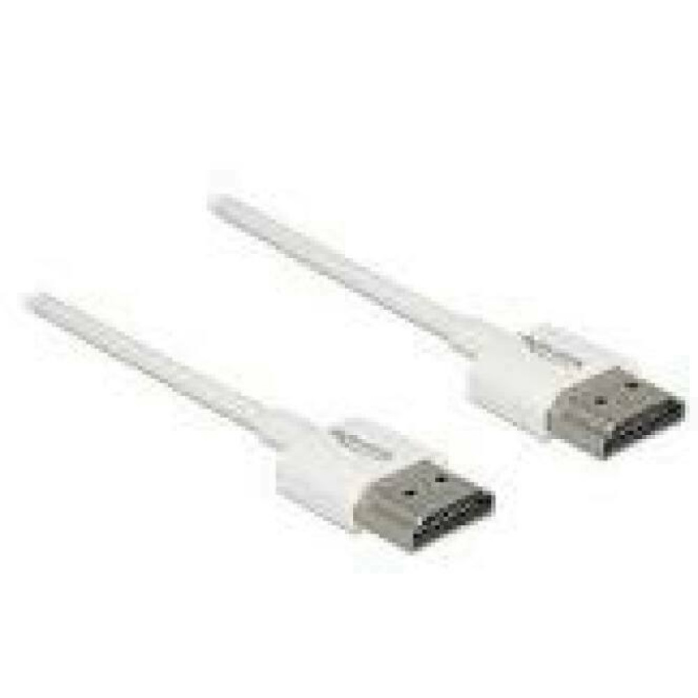 DELOCK Cable High Speed HDMI with Ethernet - HDMI-A male > HDMI-A male 3D 4K 0.25 m Slim High Quality