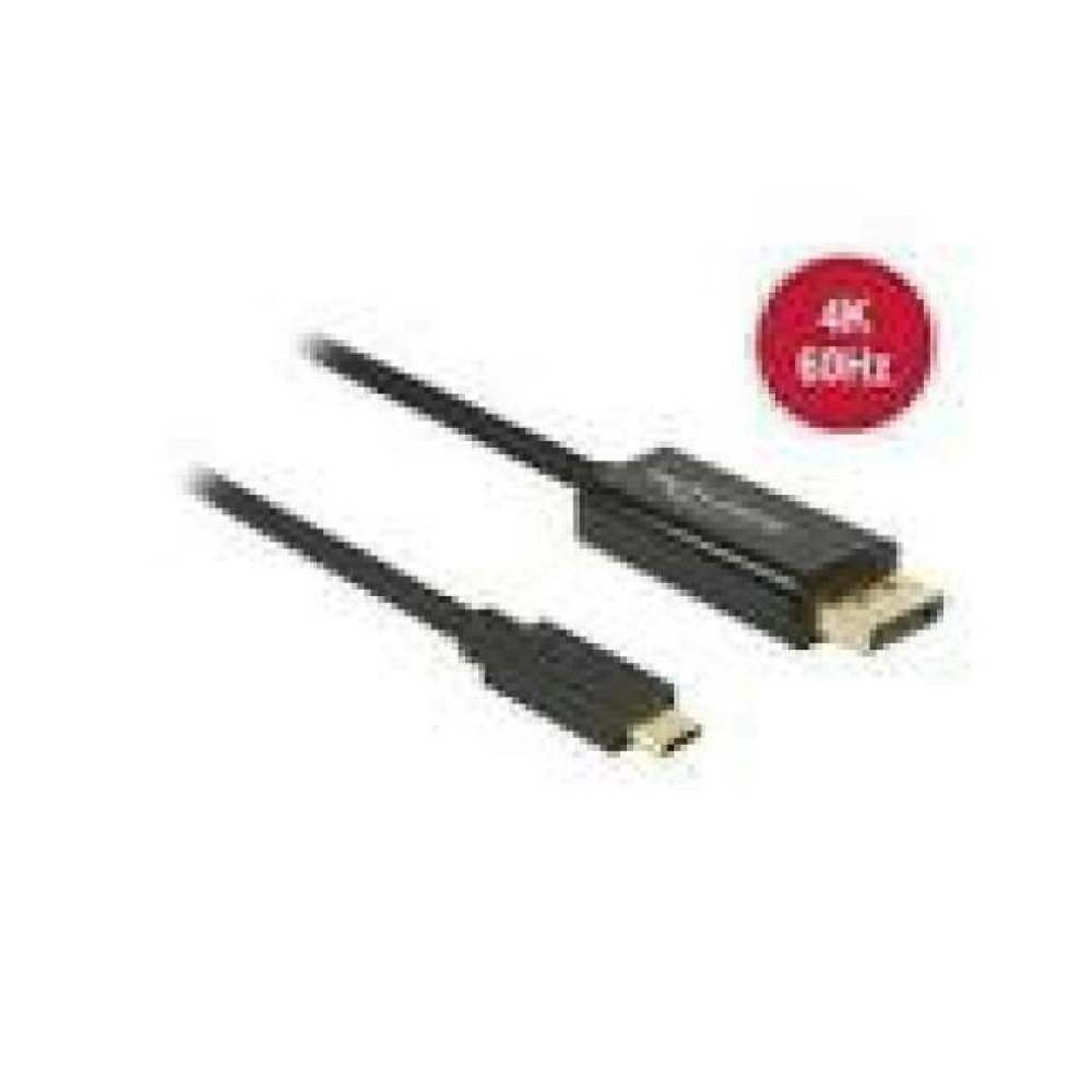 DELOCK Cable USB Type-C male > Displayport male (DP Alt Mode) 4K 60 Hz 1 m black