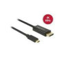 DELOCK Cable USB Type-C male > Displayport male (DP Alt Mode) 4K 60 Hz 1 m black