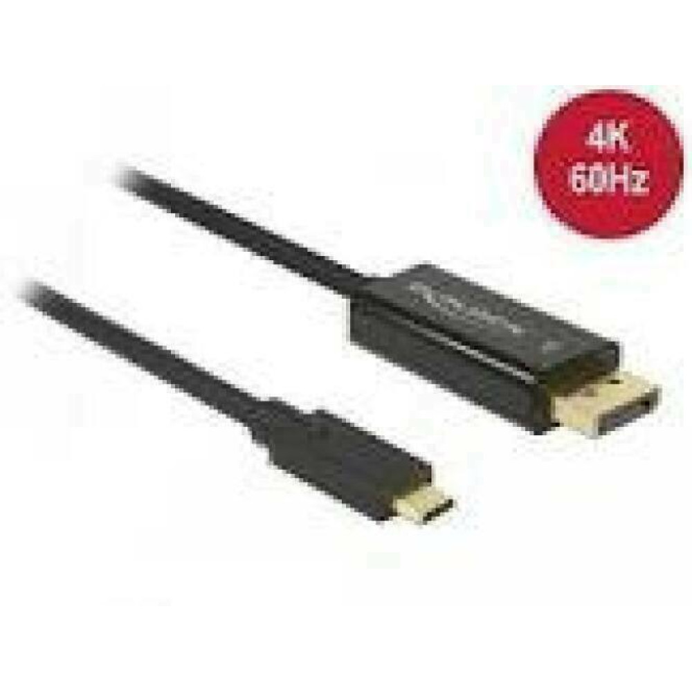 DELOCK Cable USB Type-C male > Displayport male (DP Alt Mode) 4K 60 Hz 2 m black