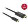 DELOCK Cable USB Type-C male > HDMI male (DP Alt Mode) 4K 60 Hz 2 m black