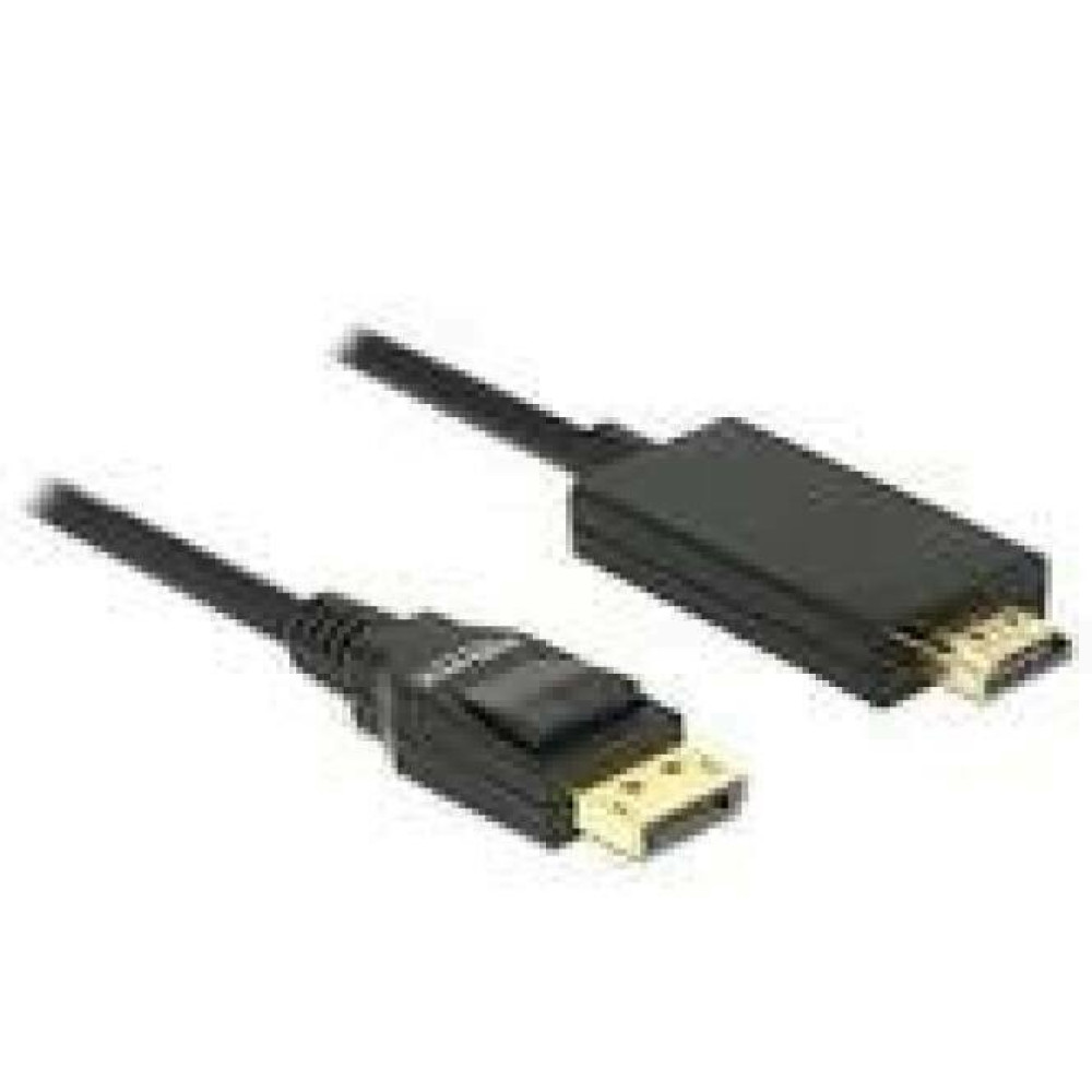 DELOCK Cable Displayport 1.2 male > High Speed HDMI-A male passive 4K 1 m black