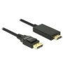 DELOCK Cable Displayport 1.2 male > High Speed HDMI-A male passive 4K 1 m black