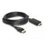 DELOCK Cable Displayport 1.2 male > High Speed HDMI-A male passive 4K 1 m black