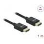 DELOCK Coaxial High Speed HDMI Cable 48 Gbps 8K 60 Hz black 1 m