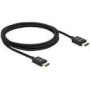 DELOCK HDMI Coaxial M/M v2.1 cable 2m 8K 60Hz braiding black