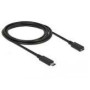 DELOCK Extension cable SuperSpeed USB USB 3.1 Gen 1 USB Type-C male > female 3 A 2.0 m black