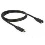 DELOCK Extension cable SuperSpeed USB USB 3.1 Gen 1 USB Type-C male > female 3 A 2.0 m black
