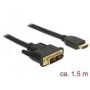 DELOCK Cable DVI 18+1 male > HDMI-A male 1.5 m black