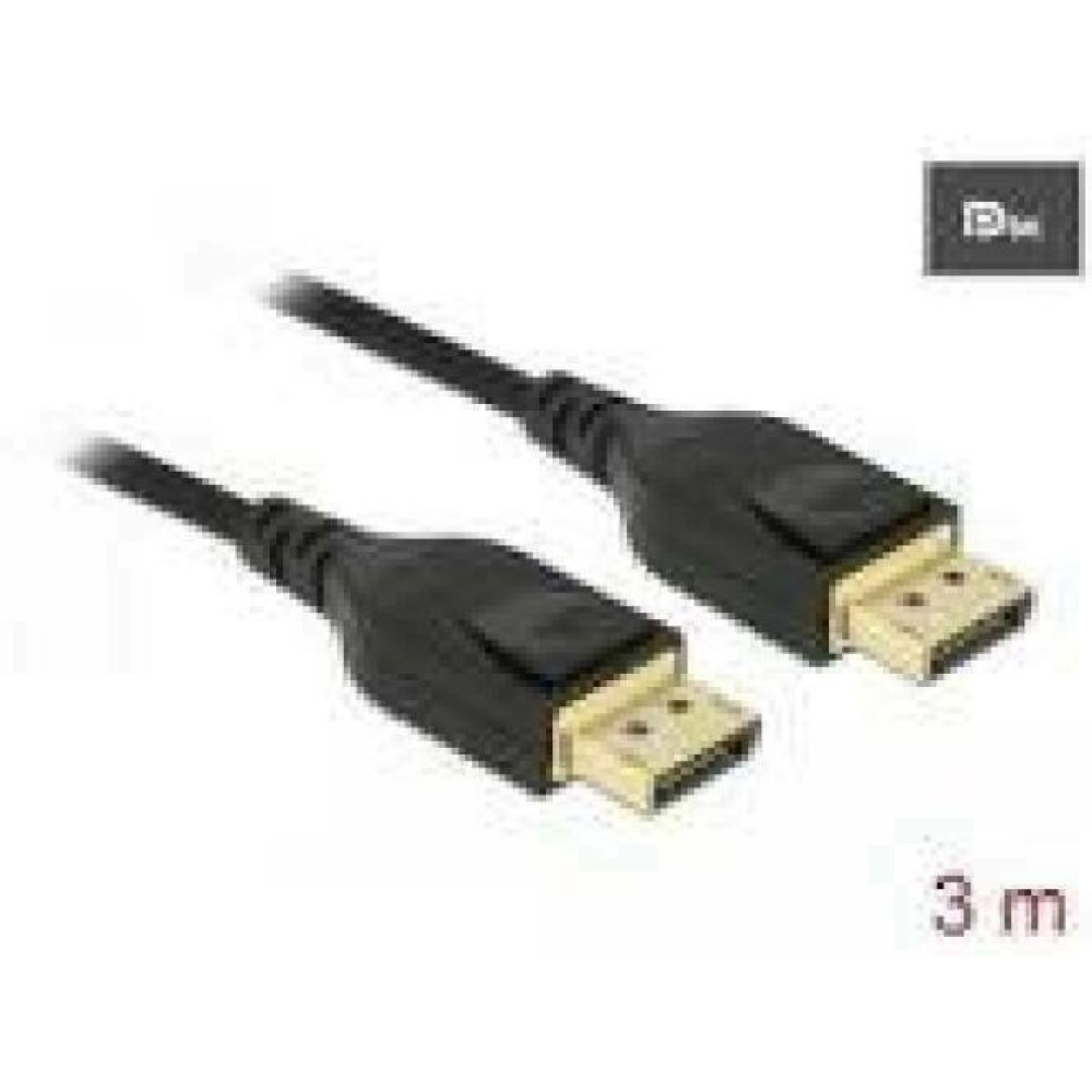 DELOCK DisplayPort cable 8K 60 Hz 3 m DP 8K certified