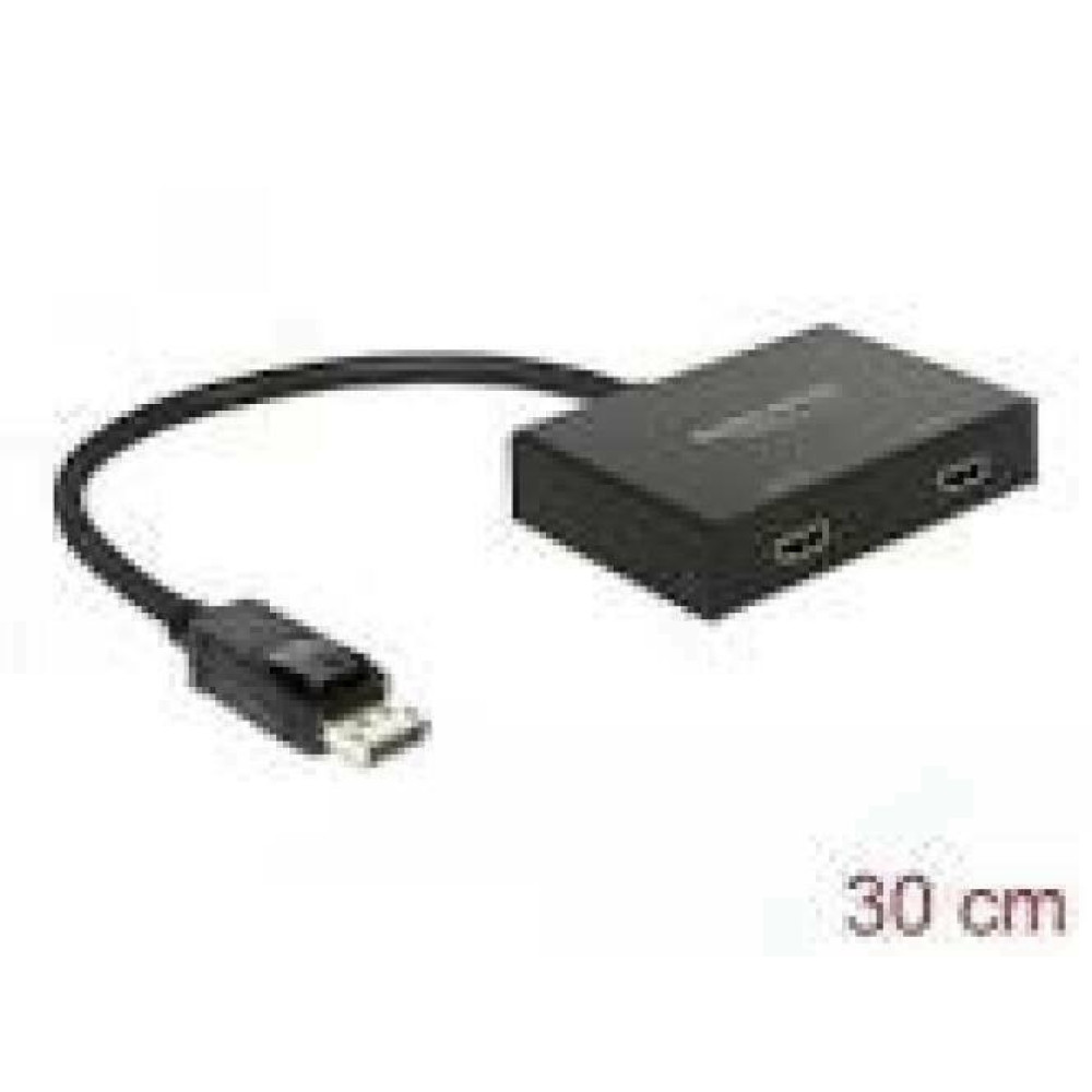 DELOCK Displayport 1.2 Splitter 1 x Displayport in > 2 x HDMI out 4K 30 Hz