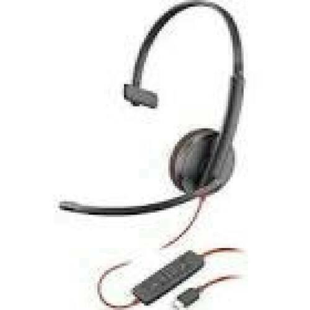 HP Poly Blackwire 3210 Monaural USB-C Headset +USB-C/A Adapter