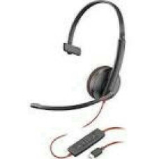 HP Poly Blackwire 3210 Monaural USB-C Headset +USB-C/A Adapter