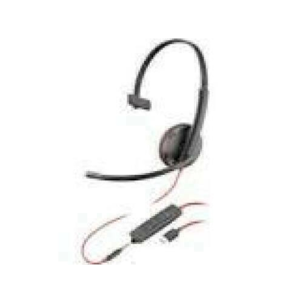 HP Poly Blackwire 3210 Monaural USB-C Headset +USB-C/A Adapter