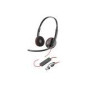 HP Poly Blackwire 3220 Stereo USB-C Headset +USB-C/A Adapter