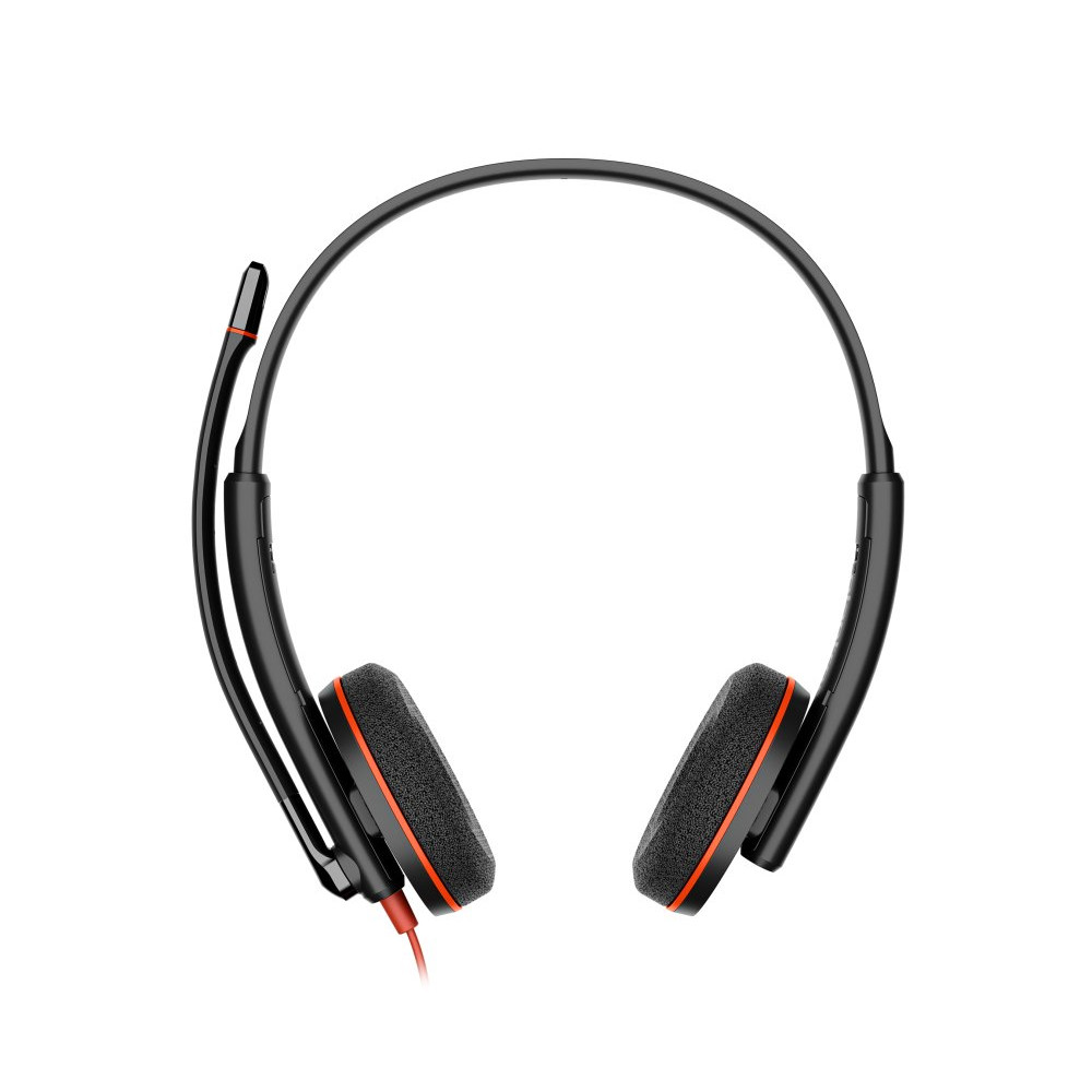 HP Poly Blackwire 3225 Stereo USB-C Headset +3.5mm Plug +USB-C/A Adapter