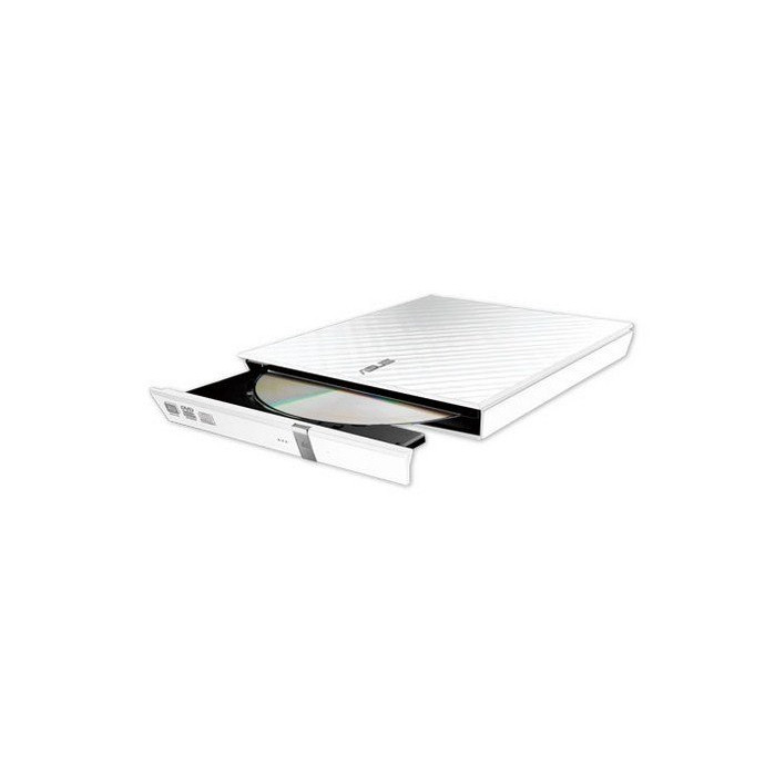 ASUS SDRW-08D2S-U Lite ext.Slim DVD Writer 8x DVD±R 6x DVD±R DL 5x DVD-RAM USB 2.0 incl.Cyberlink Power2Go white