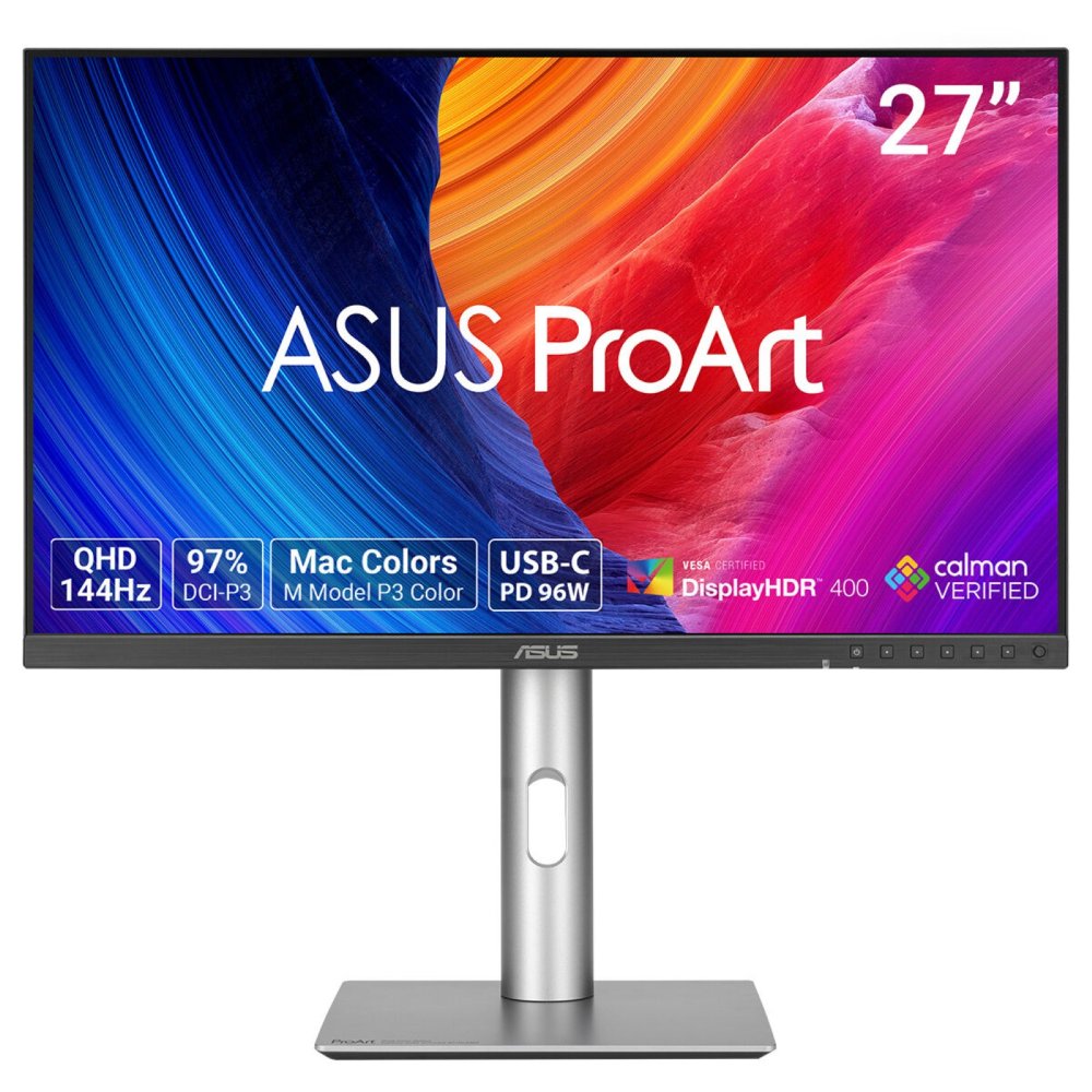 ASUS ProArt Display PA278CGRV 27inch IPS QHD 16:9 144Hz 5ms HDMI 3xUSB 3.2 Gen 1 Type-A USB 3.2 Gen 1 Type-C 2x2W Speaker Black