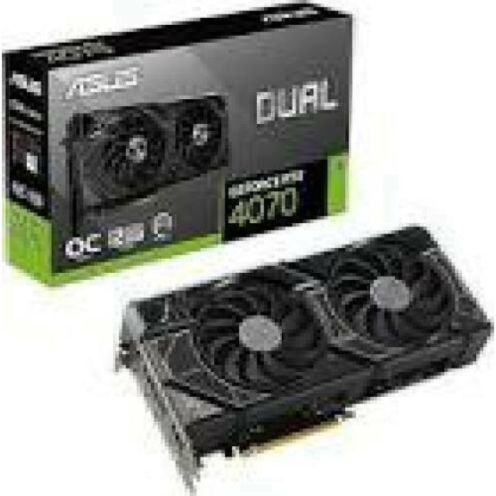 ASUS Dual GeForce RTX4070 OC 12GB GDDR6X Graphics Card PCIe 4.0 HDMI 2.1 DisplayPort 1.4a