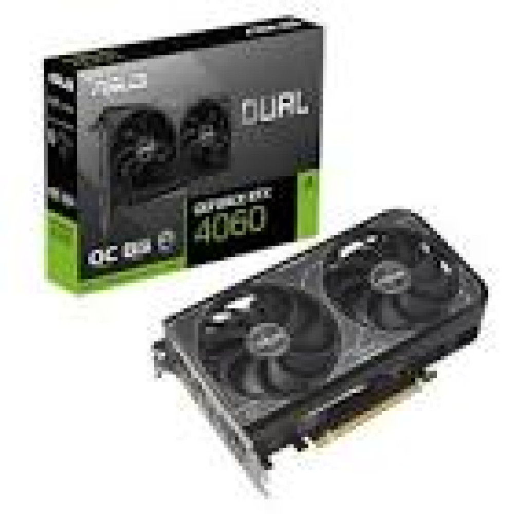 ASUS Dual GeForce RTX 4060 V2 OC Edition 8GB GDDR6 PCIe 4.0 DLSS 3 HDMI 2.1a DisplayPort 1.4a