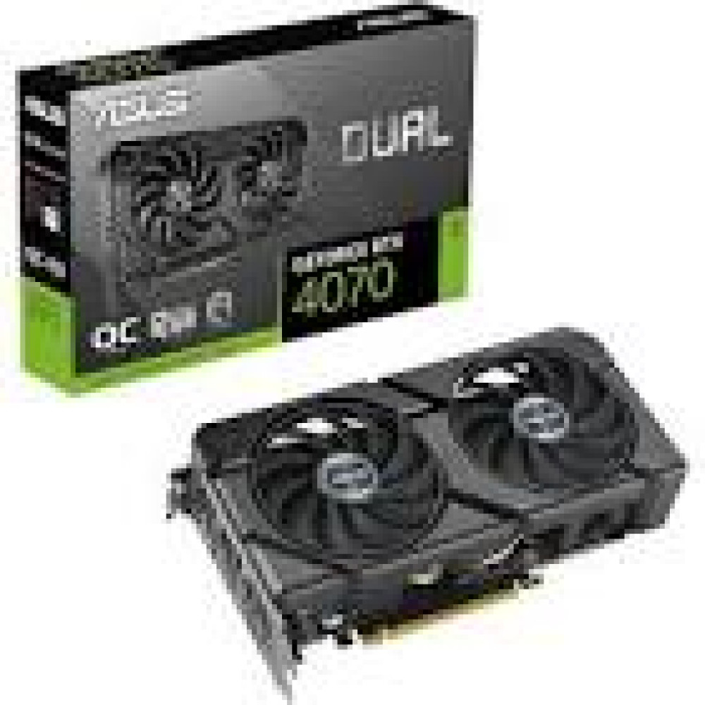 ASUS Dual GeForce RTX 4070 EVO OC Edition 12GB GDDR6 PCIe 4.0 HDMI 2.1a DisplayPort 1.4a