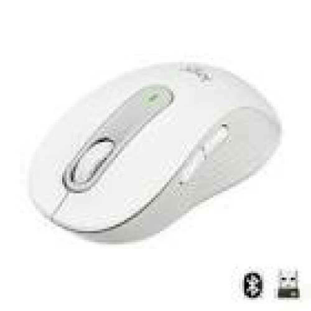 LOGITECH Signature M650 for Business Mouse wireless Bluetooth 2.4 GHz Bolt USB receiver off-white