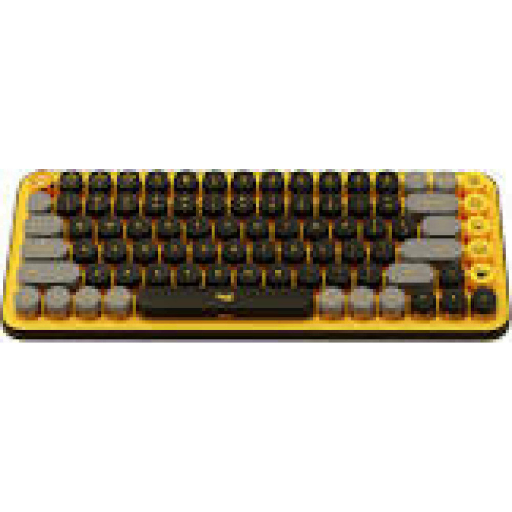 LOGITECH POP Keys Wireless Mechanical Keyboard With Emoji Keys - BLAST YELLOW INTNL (US)