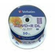 VERBATIM 97693 DVD+R DL Verbatim spindle 50-pack 8.5GB 8x WIDE PRINTABLE SURFACE