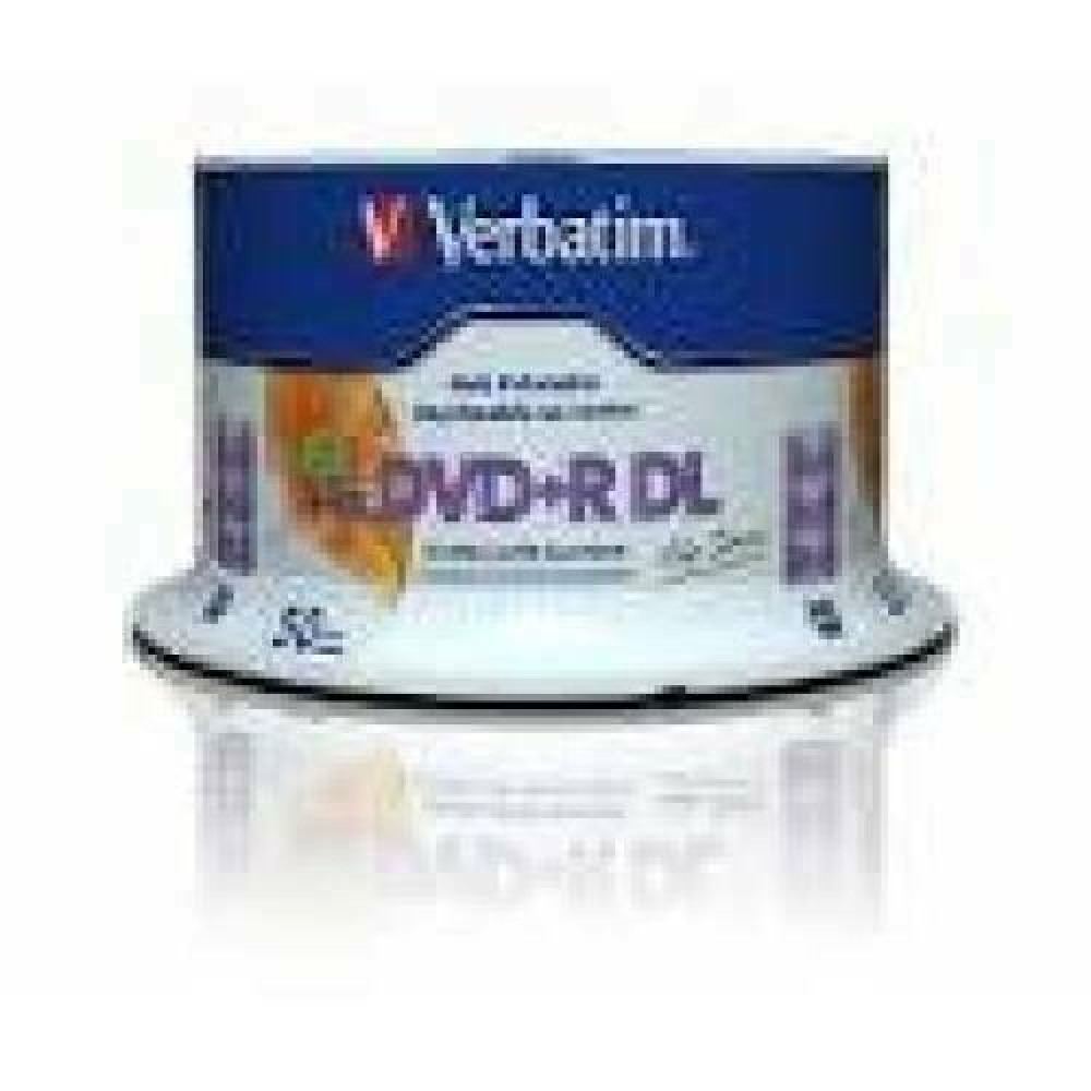 VERBATIM 97693 DVD+R DL Verbatim spindle 50-pack 8.5GB 8x WIDE PRINTABLE SURFACE