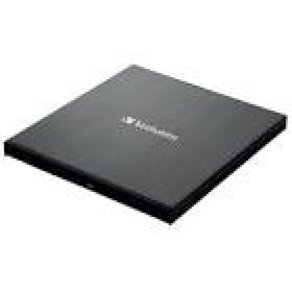 VERBATIM Mobile DVD ReWriter slim external USB2.0 black incl. data burning software