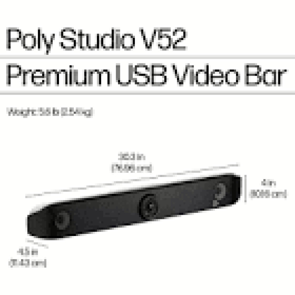 HP Poly Studio V52 USB Video Bar EMEA - INTL English Loc Euro plug