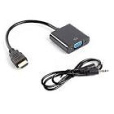 LANBERG AD-0017-BK adapter HDMI-A M ->VGA F with audio cable LANBERG AD-0017-BK adapter HDMI-A M ->VGA F with audio cable