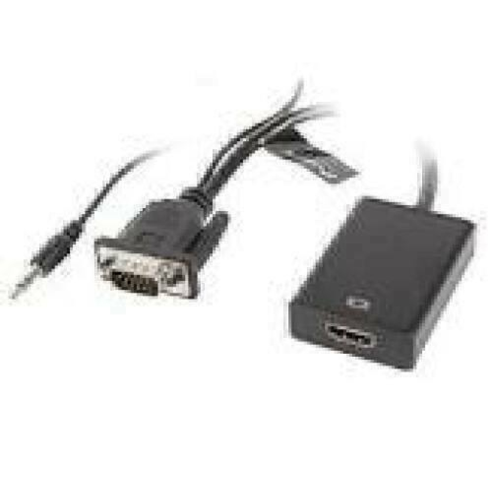LANBERG AD-0021-BK adapter VGA F + audio 3.5mm -> HDMI F 20cm