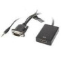 LANBERG AD-0021-BK adapter VGA F + audio 3.5mm -> HDMI F 20cm