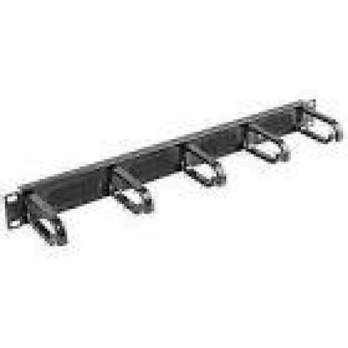 LANBERG 19inch cable management AK-1203-B brush panel 5 rings type B 1U black
