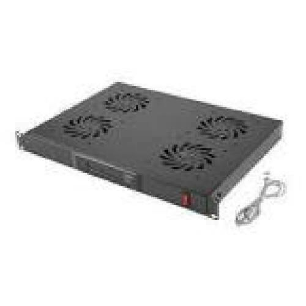 LANBERG AK-1502-B 19 Fan Unit / Ventilation Panel With LCD 2 Fans + Thermostat 230V