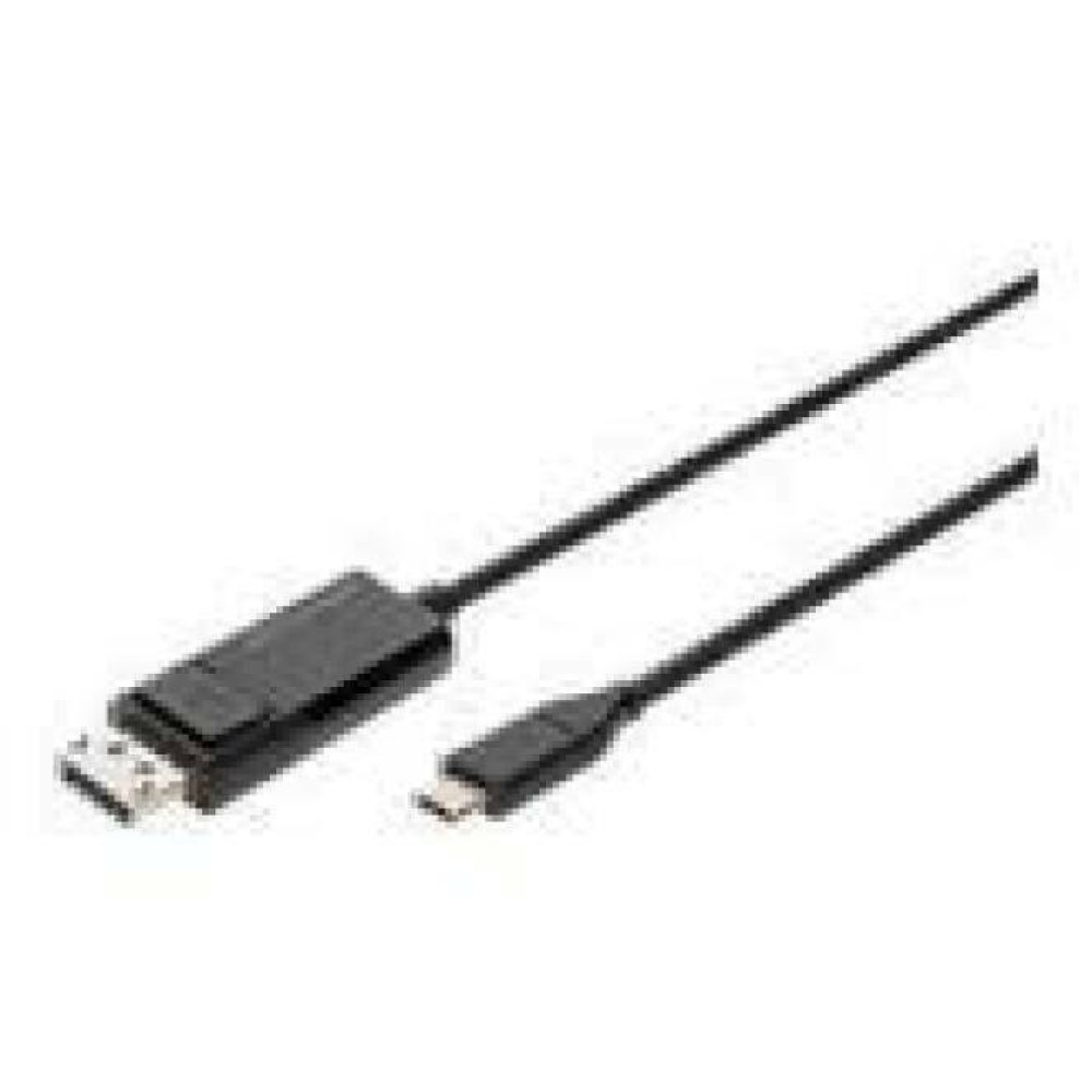 DIGITUS USB Type-C to DisplayPort Bidirectional max. Resolution 8K 30Hz lenghts 2m Black