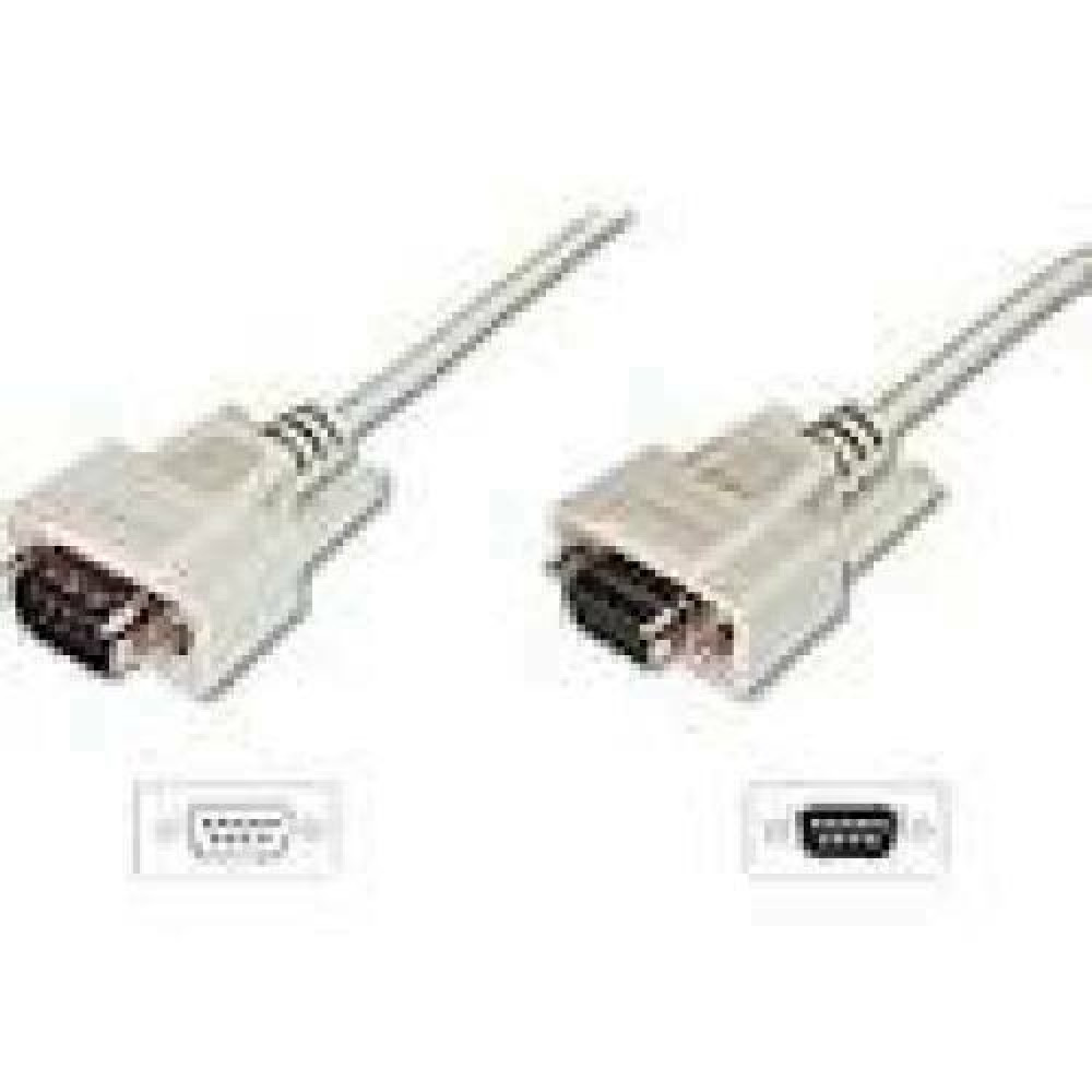 DIGITUS Display extension cable 10m 2 Ferrite Cores AWG28 2xshielded M/F beige bulk
